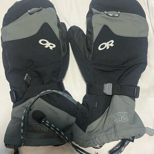 Outdoor Research XL meteor mittens Black and Gray Mittens